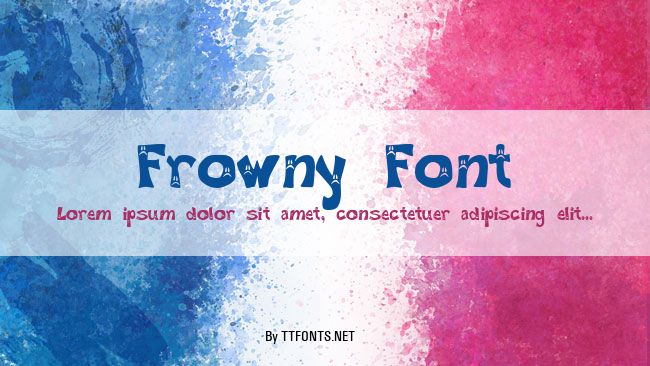 Frowny Font example
